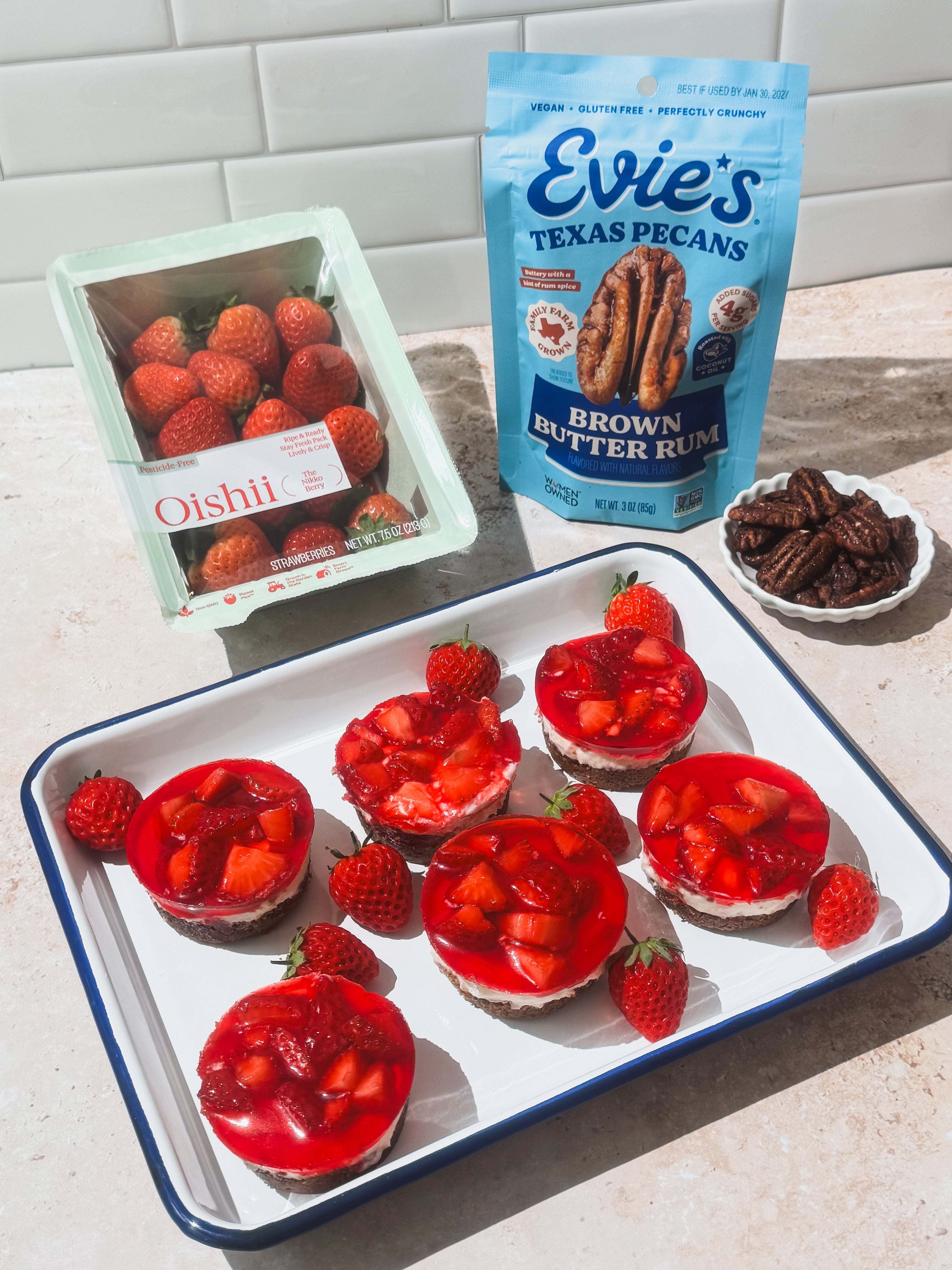Evie's Snacks x Oishii Strawberry Pretzel Pies