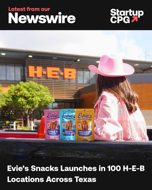 Evie's Snacks Launches in 100 H-E-B Locations Across Texas