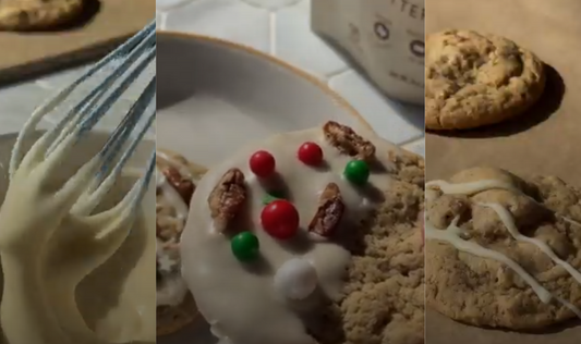 Maple Glazed Pecan Cookies