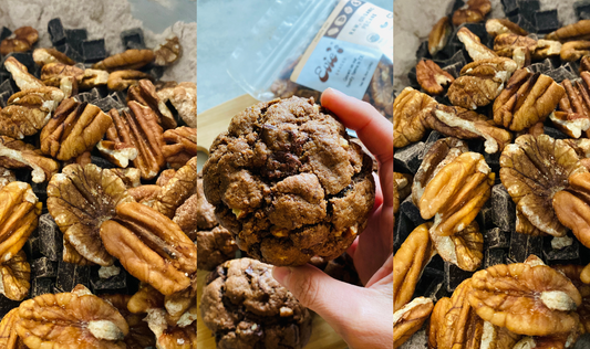 Double Chocolate Pecan Cookies by Fidelia Grace