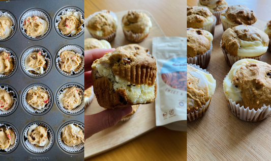 Sourdough Discard Strawberry Shortcake Muffins by Fidelia Grace